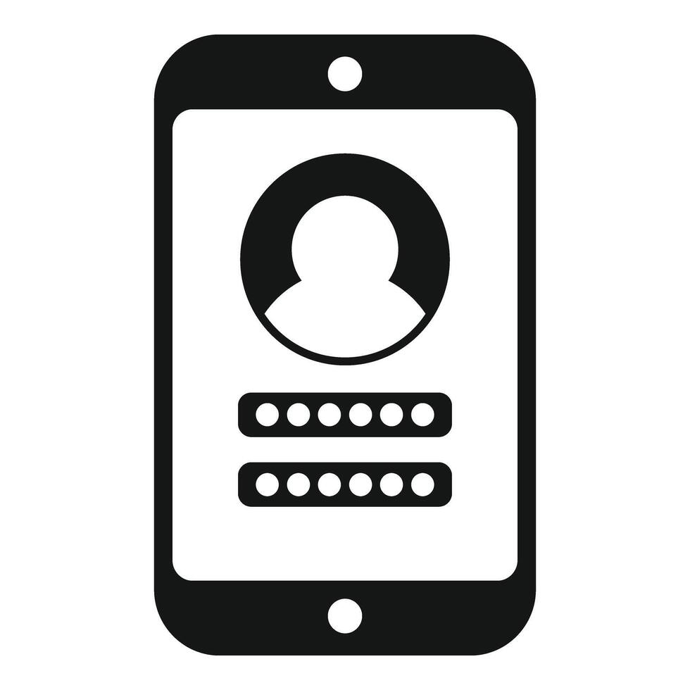 persona Telefono cartello nel icona semplice vettore. applicazione numero vettore