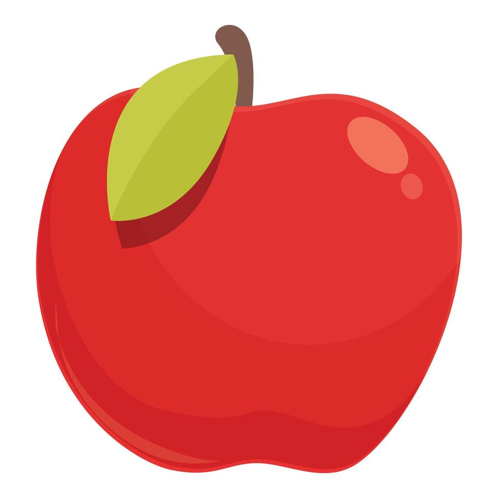 rosso Mela frutta icona cartone animato vettore. corridore cibo sport vettore