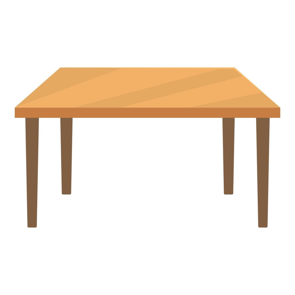 cucina di legno tavolo icona cartone animato vettore. negozio camera interno vettore