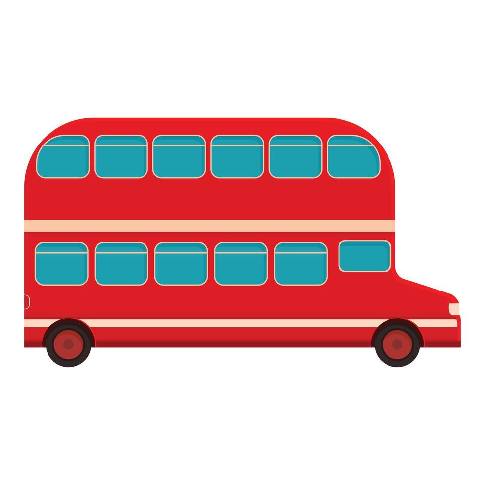 visitatore turista rosso autobus icona cartone animato vettore. Londra città vettore