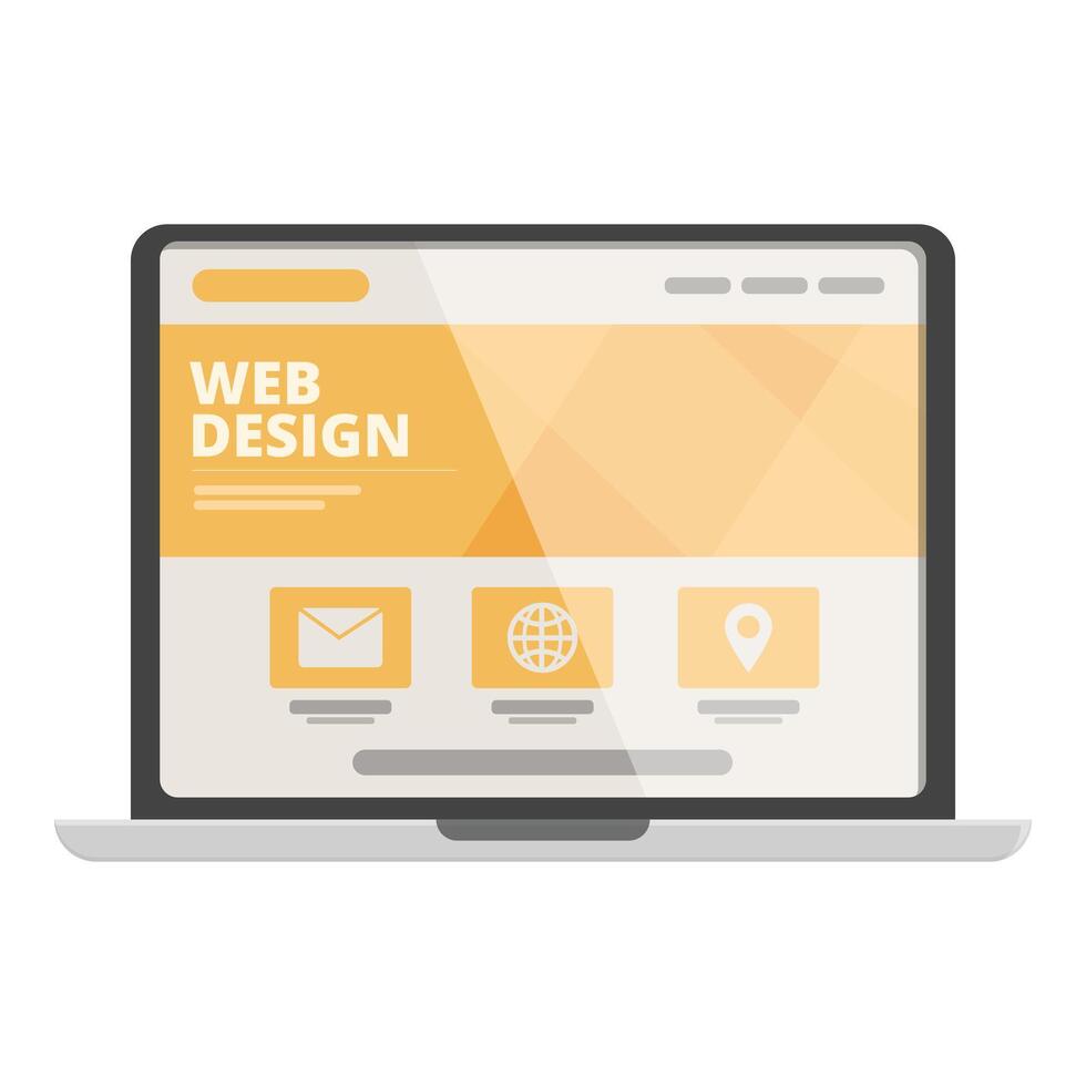 ragnatela design html icona cartone animato vettore. codice SEO pc vettore