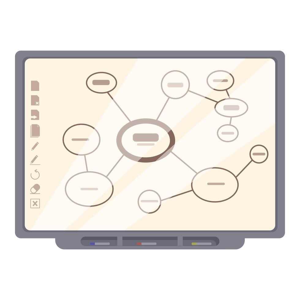 interattivo schema tavola icona cartone animato vettore. inteligente digitale vettore