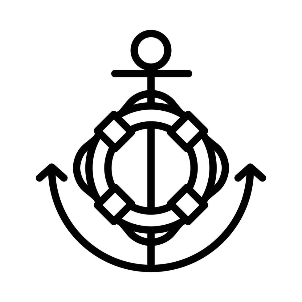 ancora vettore icona logo timone barca simbolo pirata nautico marittimo semplice cartone animato illustrazione scarabocchio grafico design