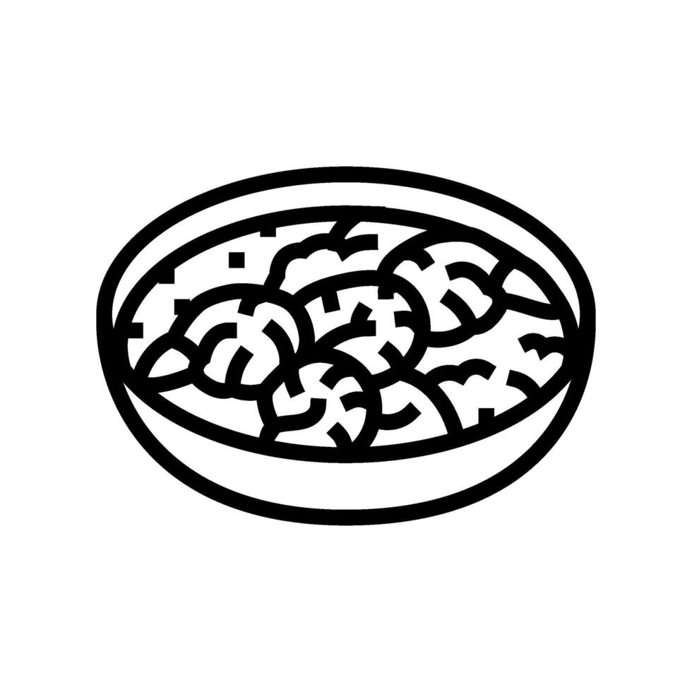 gamberetto curry mare cucina linea icona vettore illustrazione
