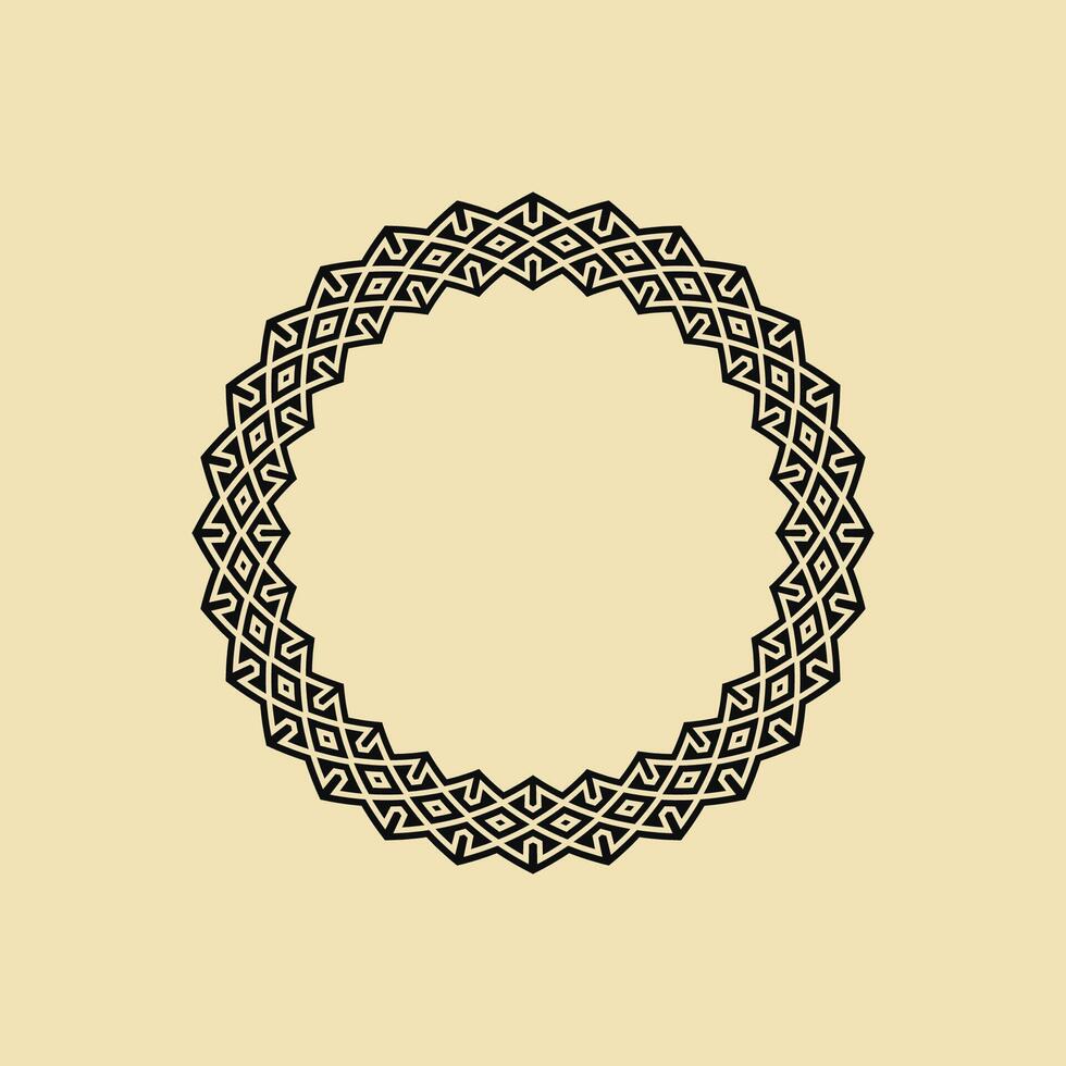 moderno ornamentale cerchio telaio confine decorativo modello vettore