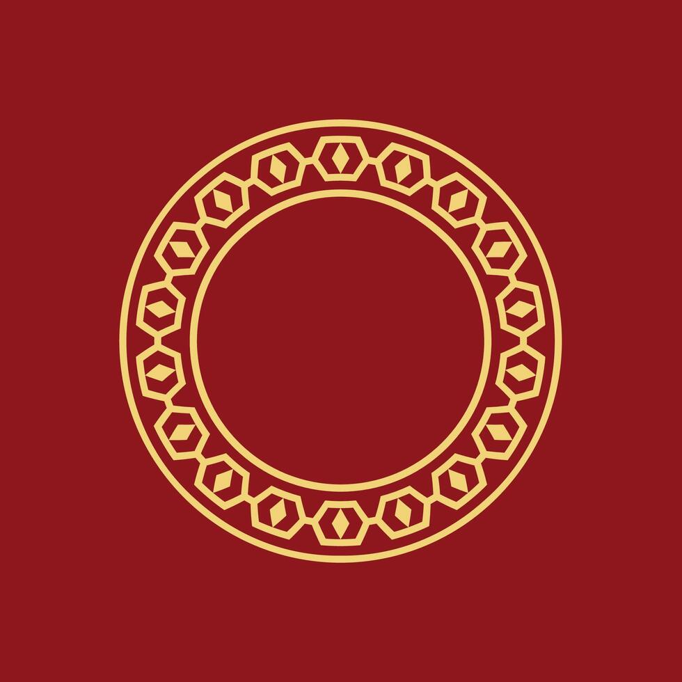 moderno ornamentale cerchio telaio confine decorativo modello vettore