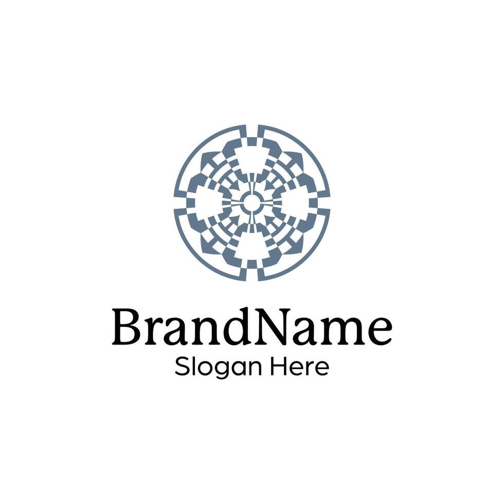 elegante e moderno ornamentale decorativo modello mandala logo vettore