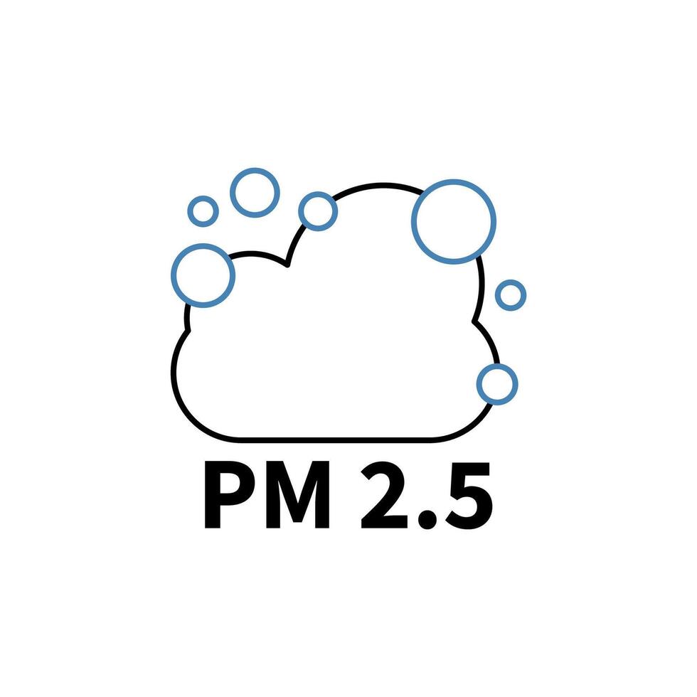 pm 2.5 concetto linea icona. semplice elemento illustrazione. pm 2.5 concetto schema simbolo design. vettore