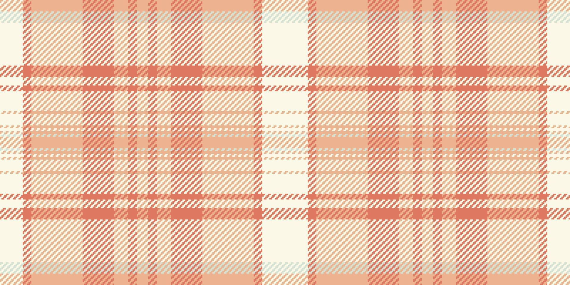 magro senza soluzione di continuità sfondo modello, ordine vettore plaid dai un'occhiata. asimmetrico tartan tessile tessuto struttura nel vecchio pizzo e arancia colori.