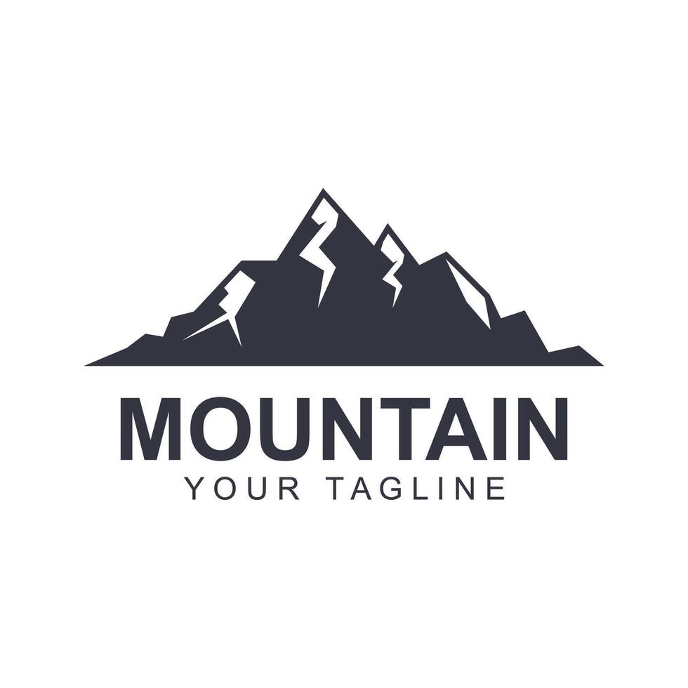 montagna icona logo modello vettore illustrazione design. logo adatto per viaggiare, avventura, natura selvaggia, e marca azienda
