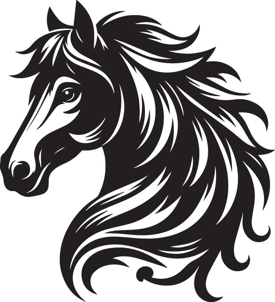 equestre eleganza cavallo icona design al galoppo grazia emblematico cavallo professionista vettore illustrazione
