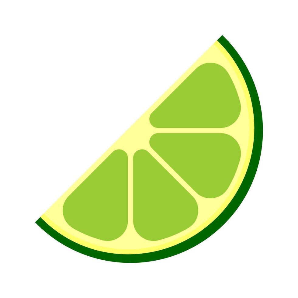 semplice piatto illustrazione di lime fetta. vettore icona.