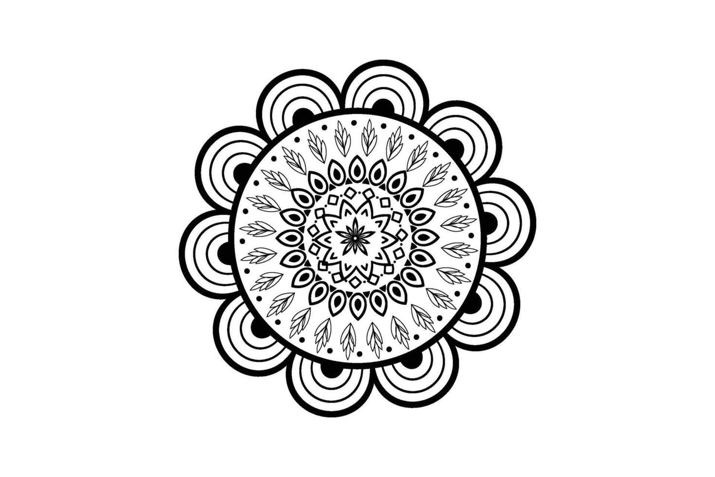 modello di disegno della mandala vettore