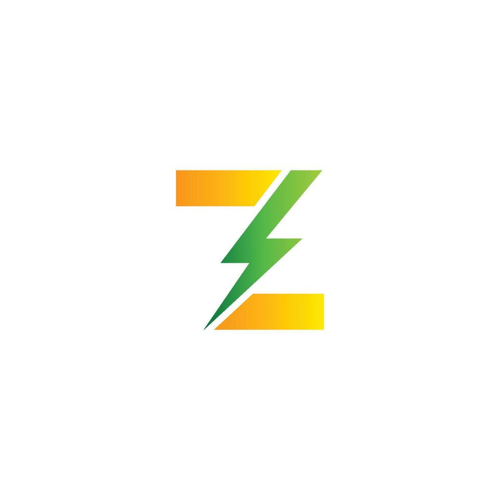 z lettera rinnovabile energia logo design modello vettore