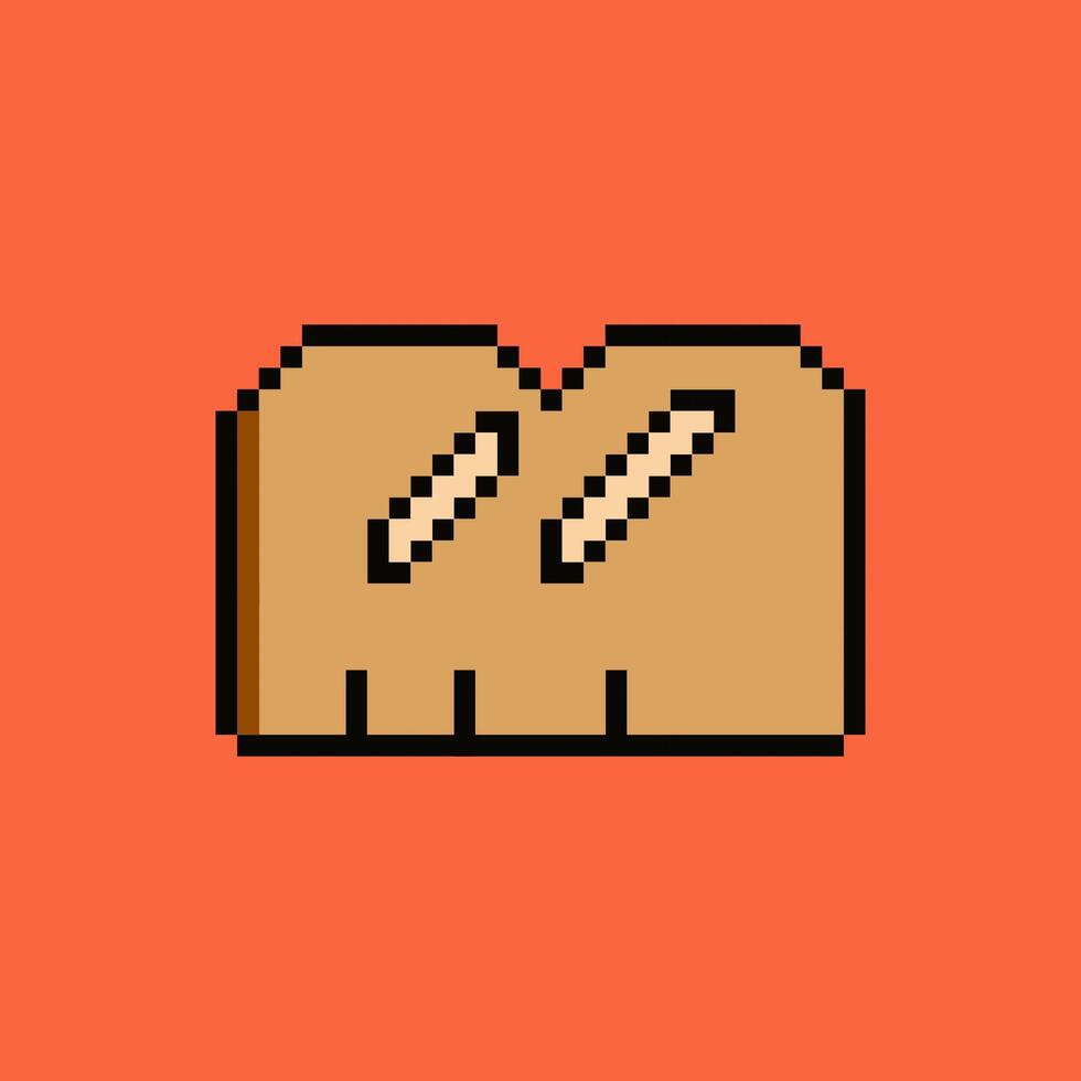 pane pixelart design illustrazione vettore