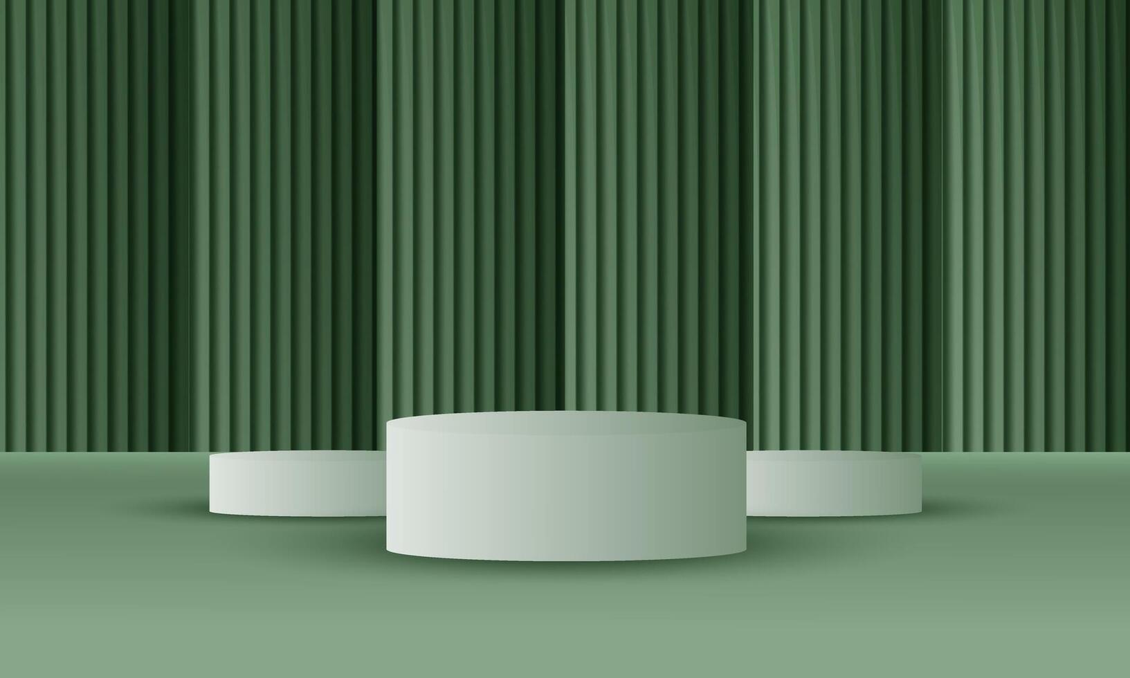 vettore illustrazione verde moderno palcoscenico design su sfondo