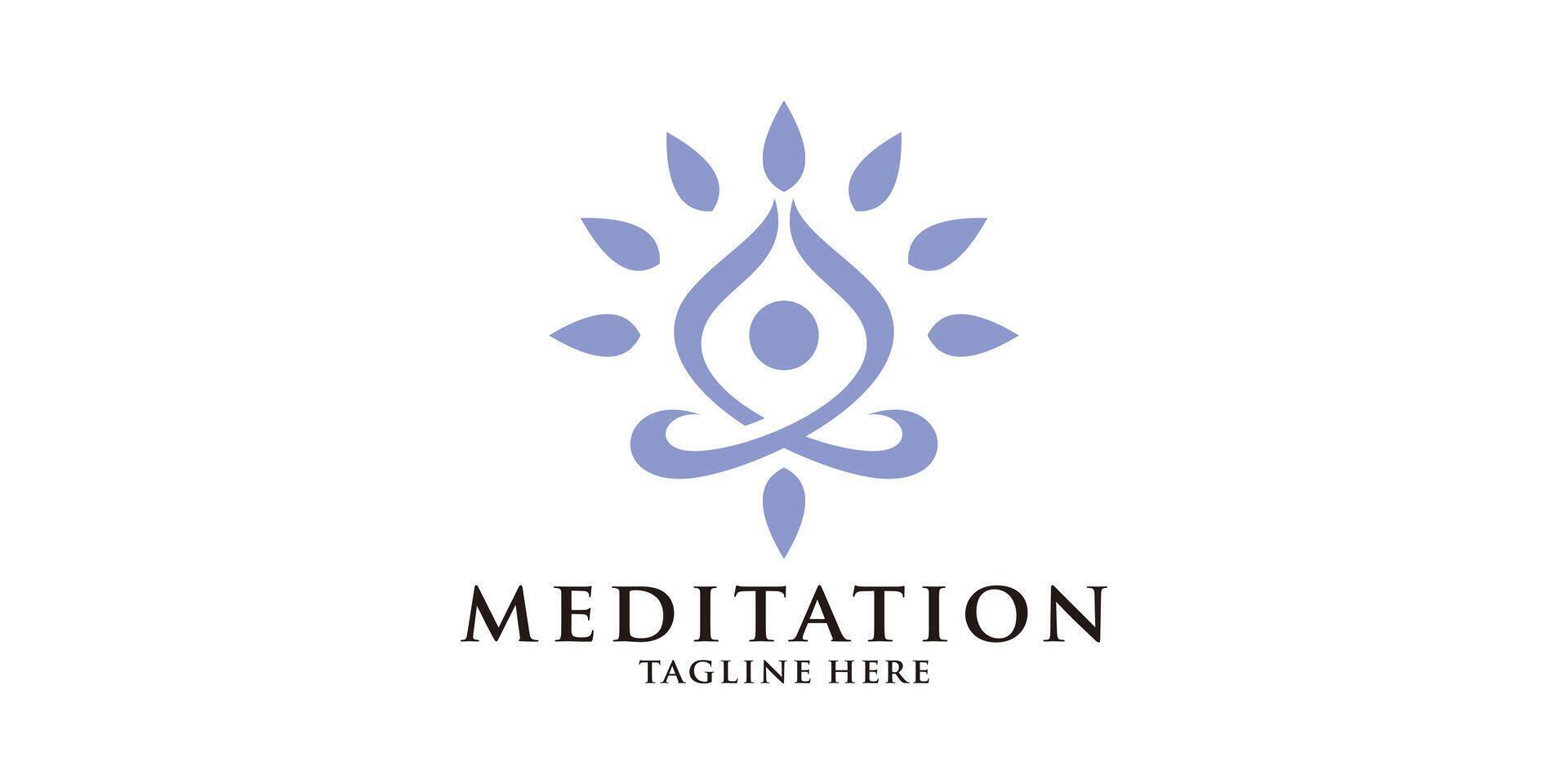 logo design mediazione, spirituale, relax, benessere, logo design modello, simbolo, creativo idea. vettore