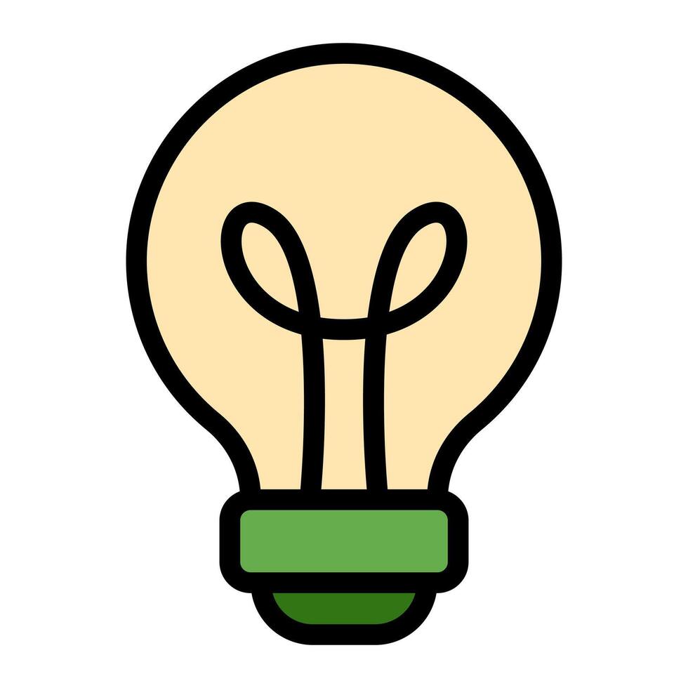 leggero lampada lampadina semplice linea icona simbolo vettore