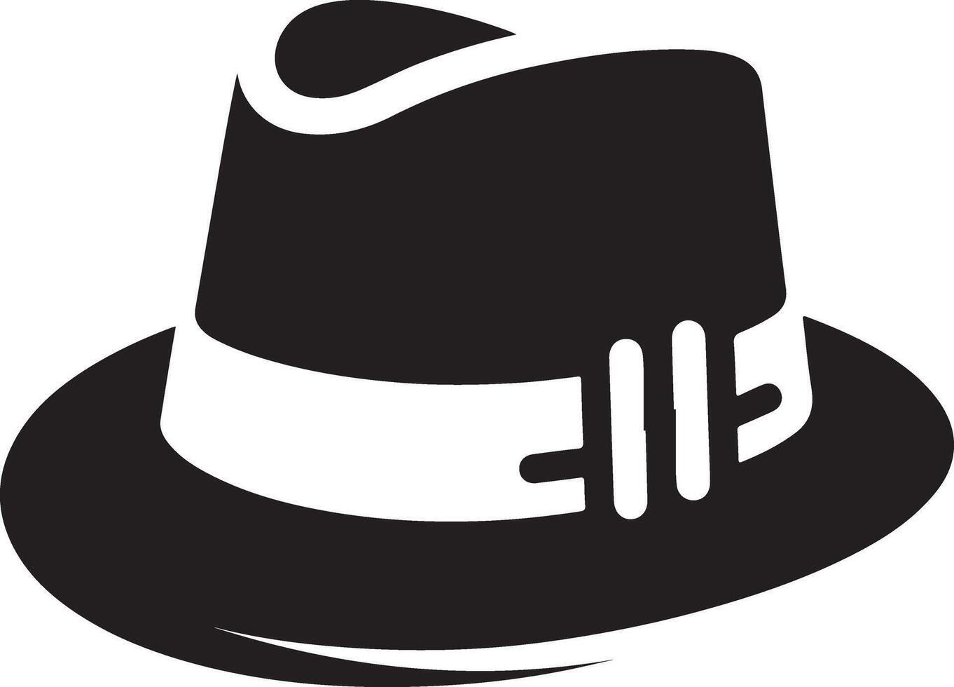 minimo retrò cappello icona, clipart, simbolo, nero colore silhouette 36 vettore