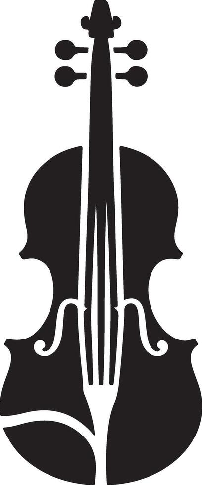 violino vettore arte icona, clipart, simbolo, silhouette