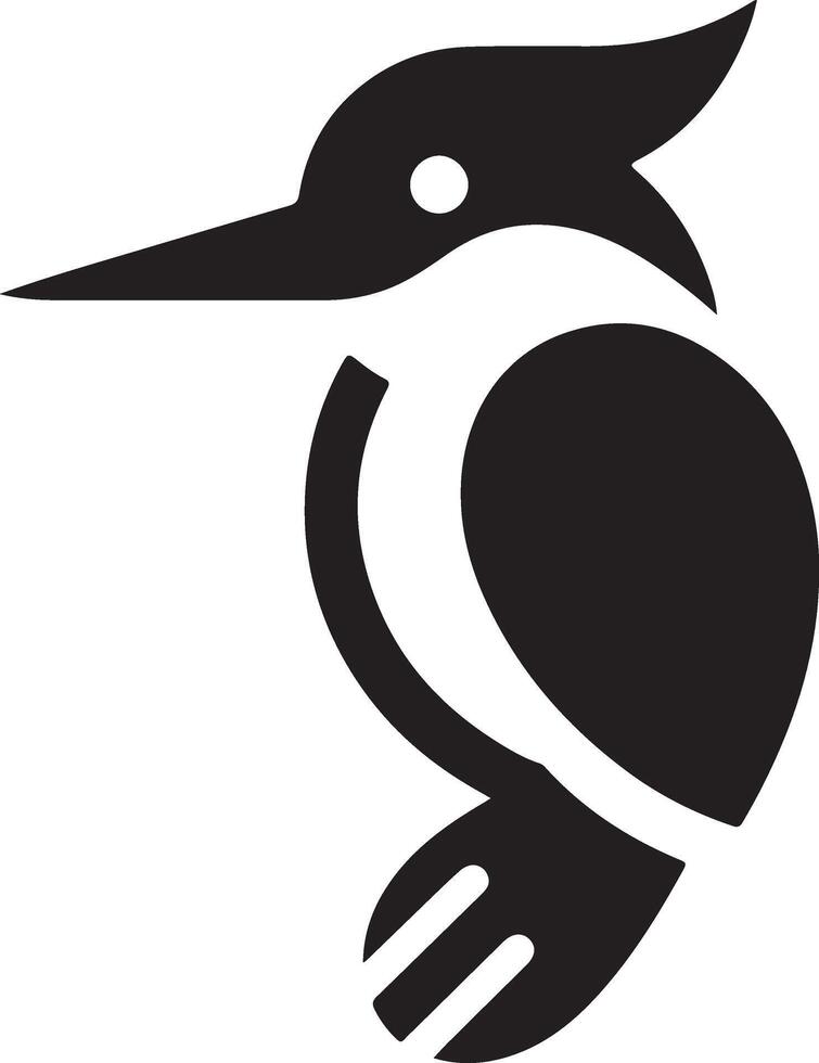 martin pescatore uccello vettore arte icona, clipart, simbolo, nero colore silhouette, bianca sfondo 47