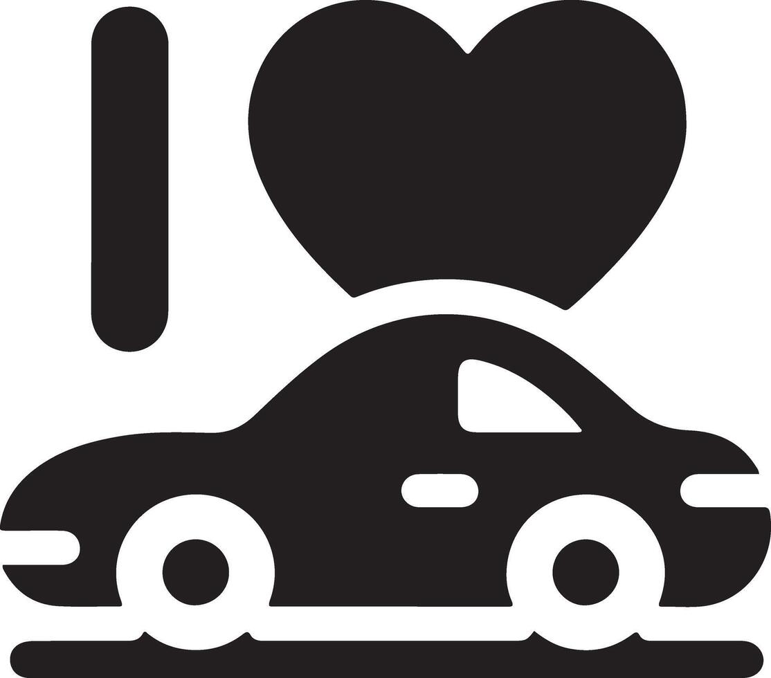 io amore auto vettore logo illustrazione, auto icona, simbolo. logo concetto 10