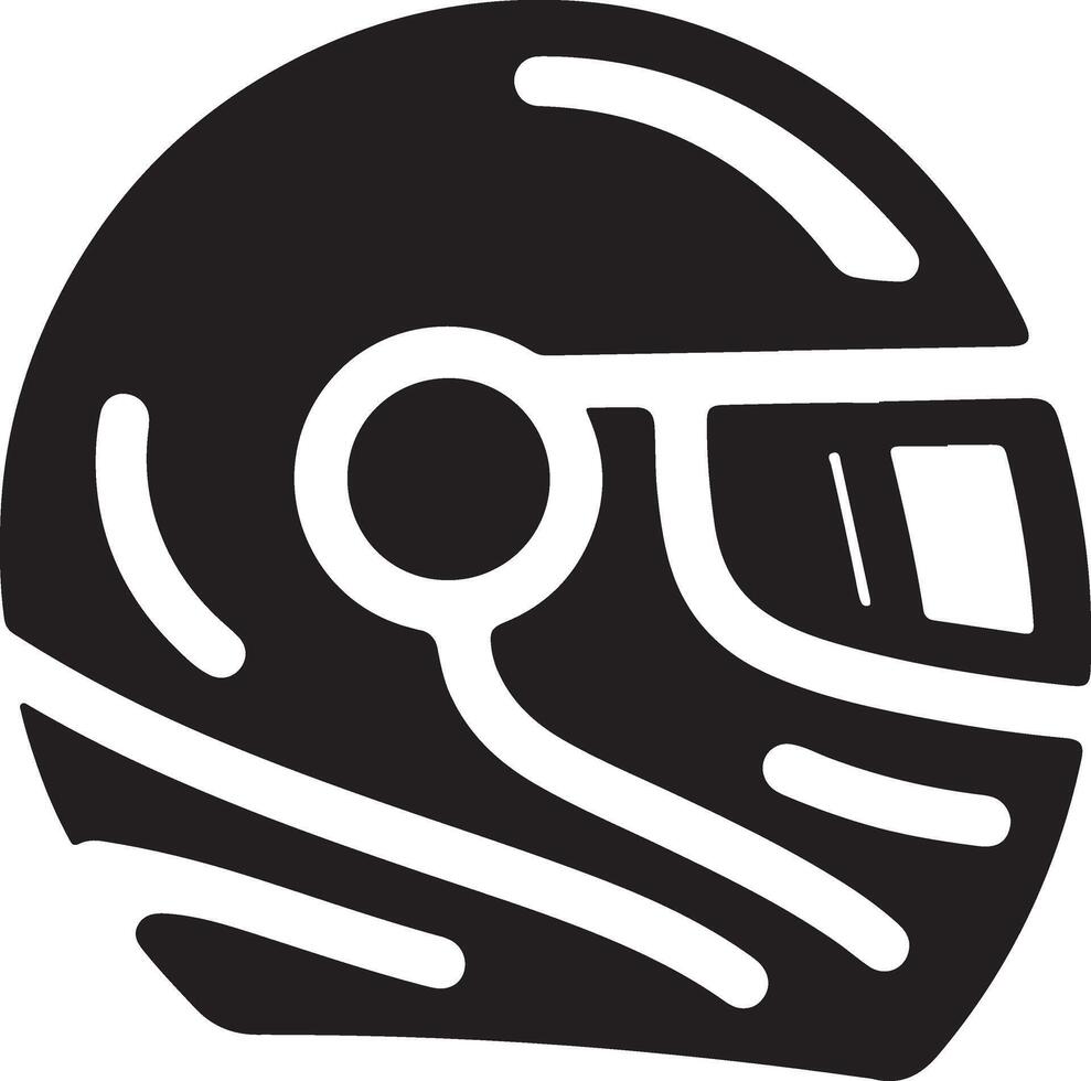 minimo motociclo casco icona, nero colore vettore silhouette, bianca sfondo 29