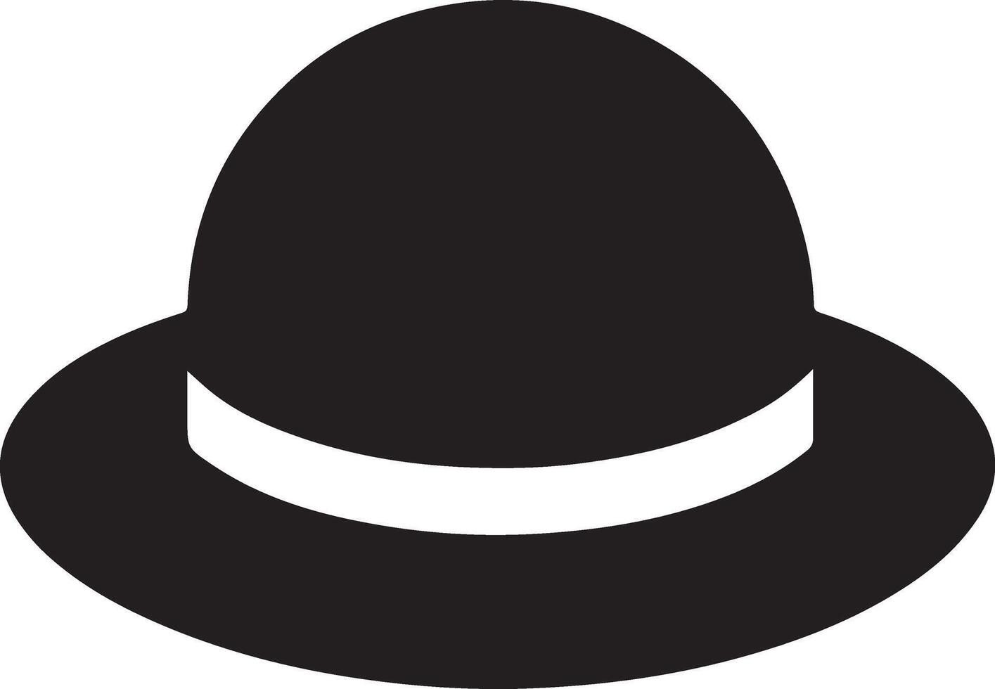 minimo retrò cappello icona, clipart, simbolo, nero colore silhouette 6 vettore