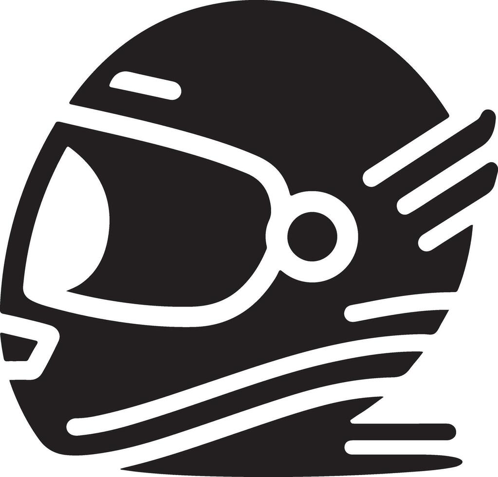 minimo motociclo casco icona, nero colore vettore silhouette, bianca sfondo 13