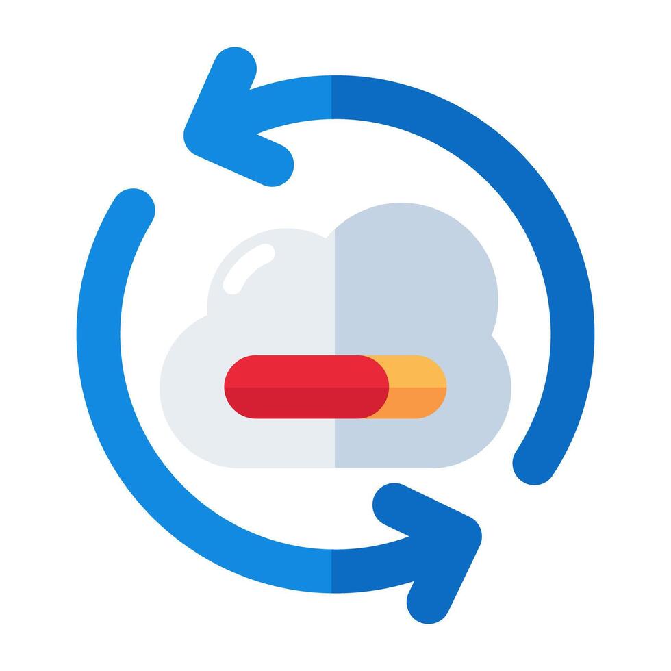 icona del design unico dell'aggiornamento cloud vettore