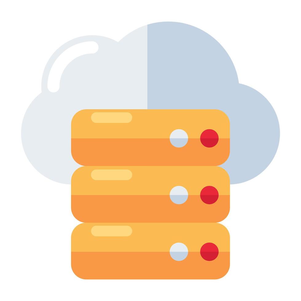 un icona design di nube server vettore