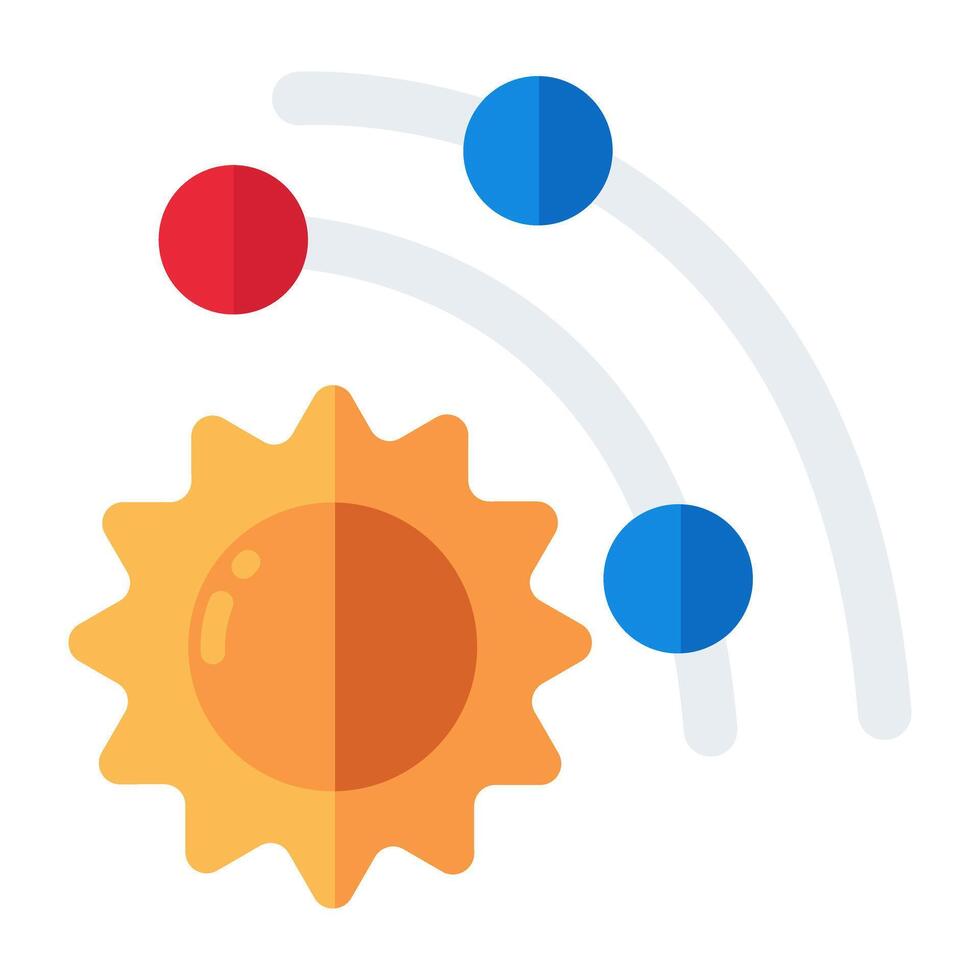 un piatto design icona di solare sistema vettore