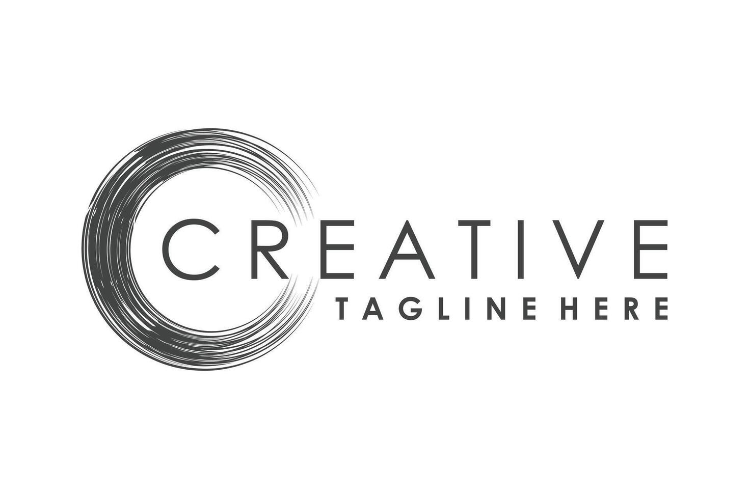 spazzola logo design creativo concetto vettore