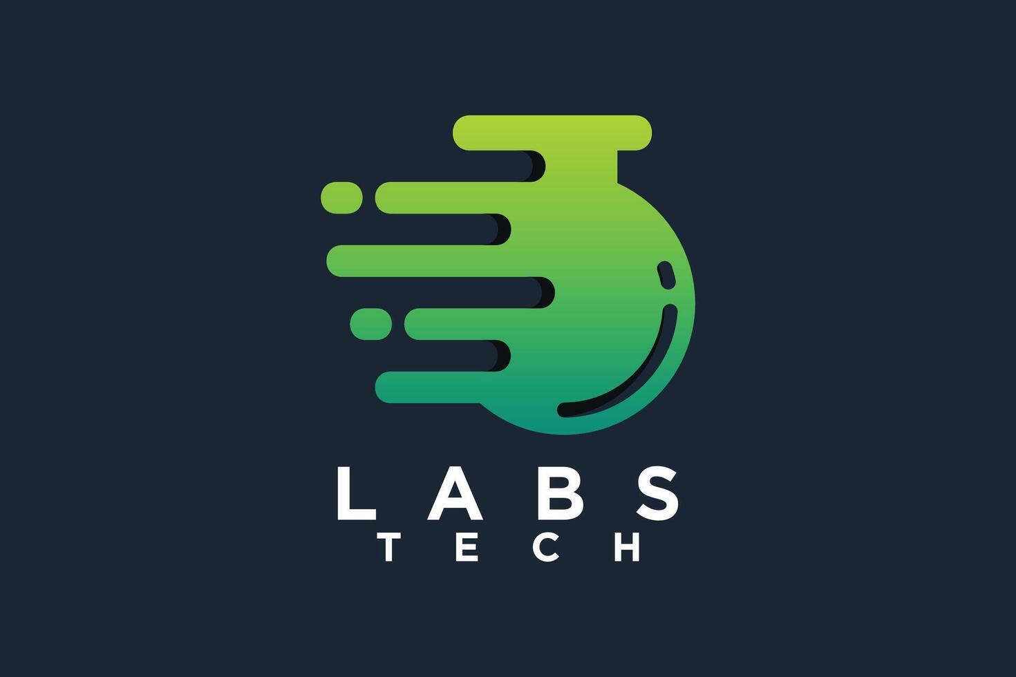 laboratori Tech logo design unico con moderno stile vettore