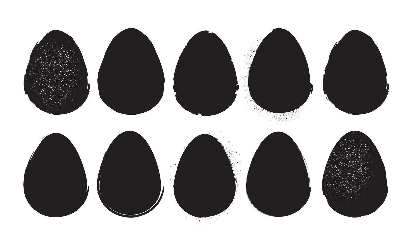impostato di Pasqua uova isolato su bianca sfondo. vettore elementi per design di saluto carte. grunge e tribale design