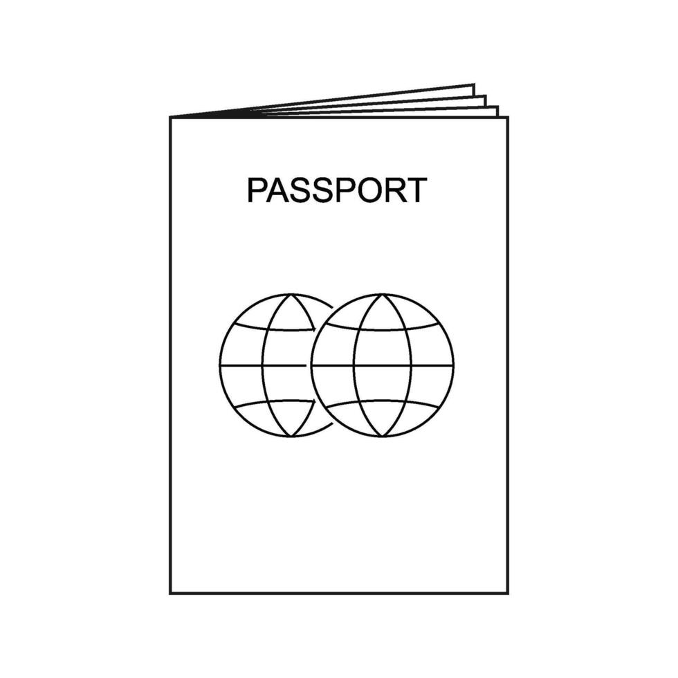 vettore icona passaporto