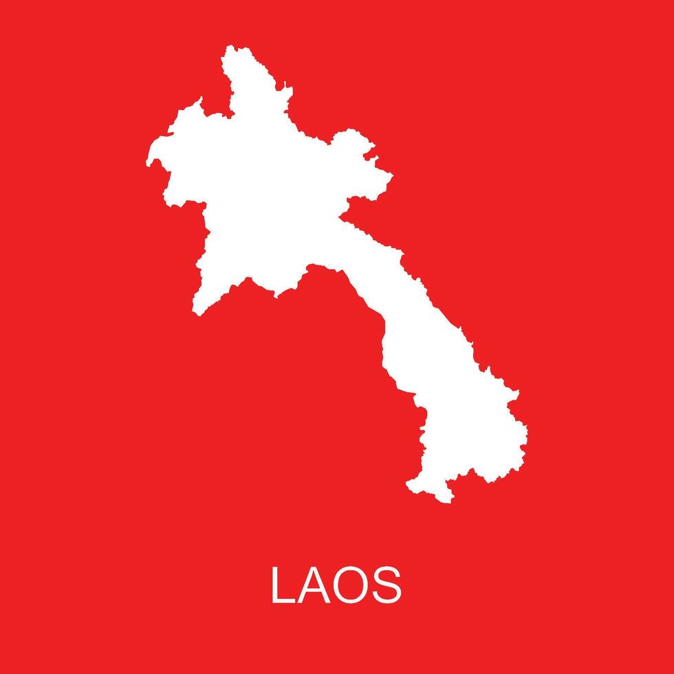 Laos carta geografica icona vettore