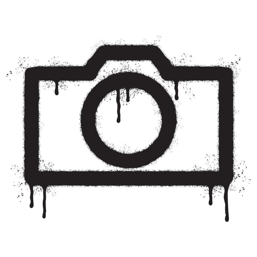 spray dipinto graffiti telecamera fotografia icona spruzzato isolato con un' bianca sfondo. vettore