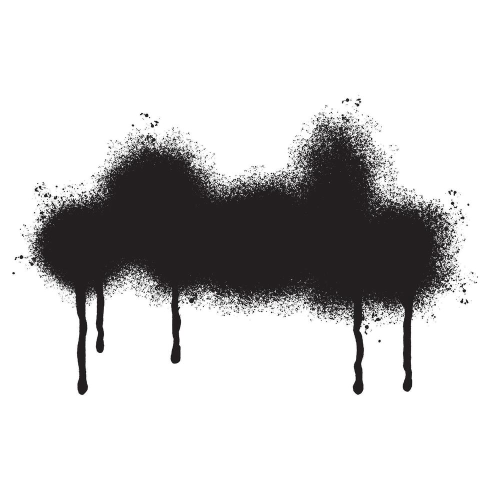 graffiti spray dipinto Linee nero inchiostro schizzi isolato su bianca sfondo. vettore