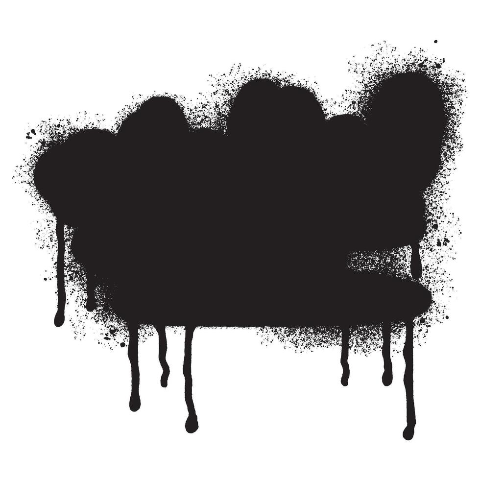 graffiti spray dipinto Linee nero inchiostro schizzi isolato su bianca sfondo. vettore
