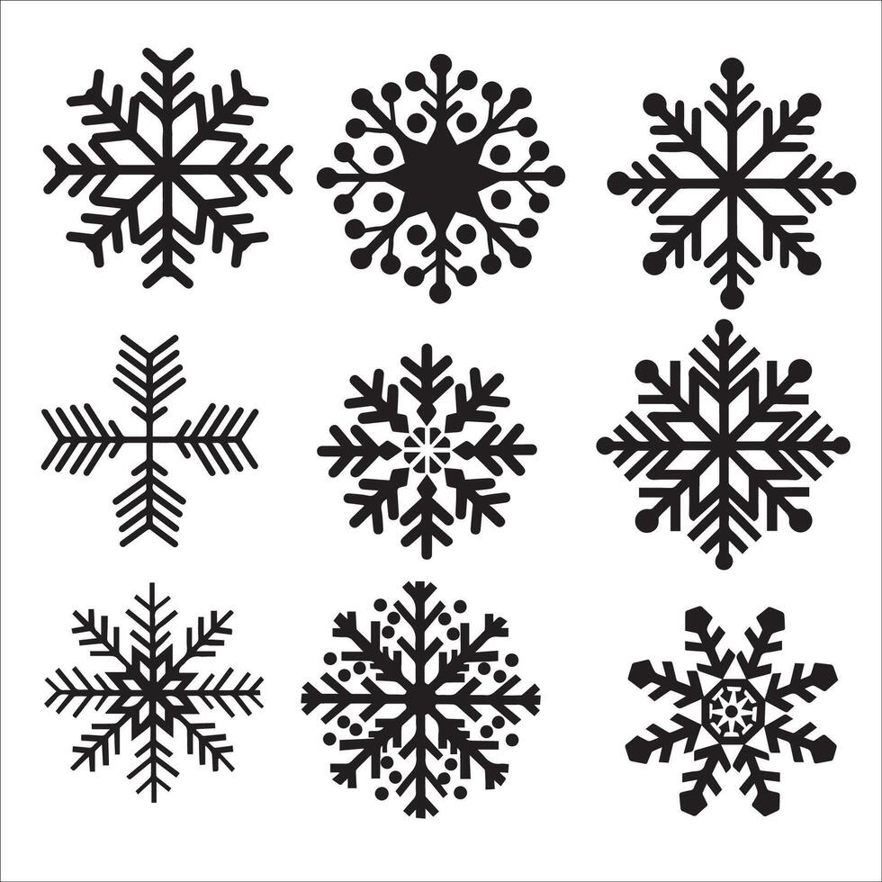 ai generato geometrico fiocco di neve clipart vettore illustrazioni