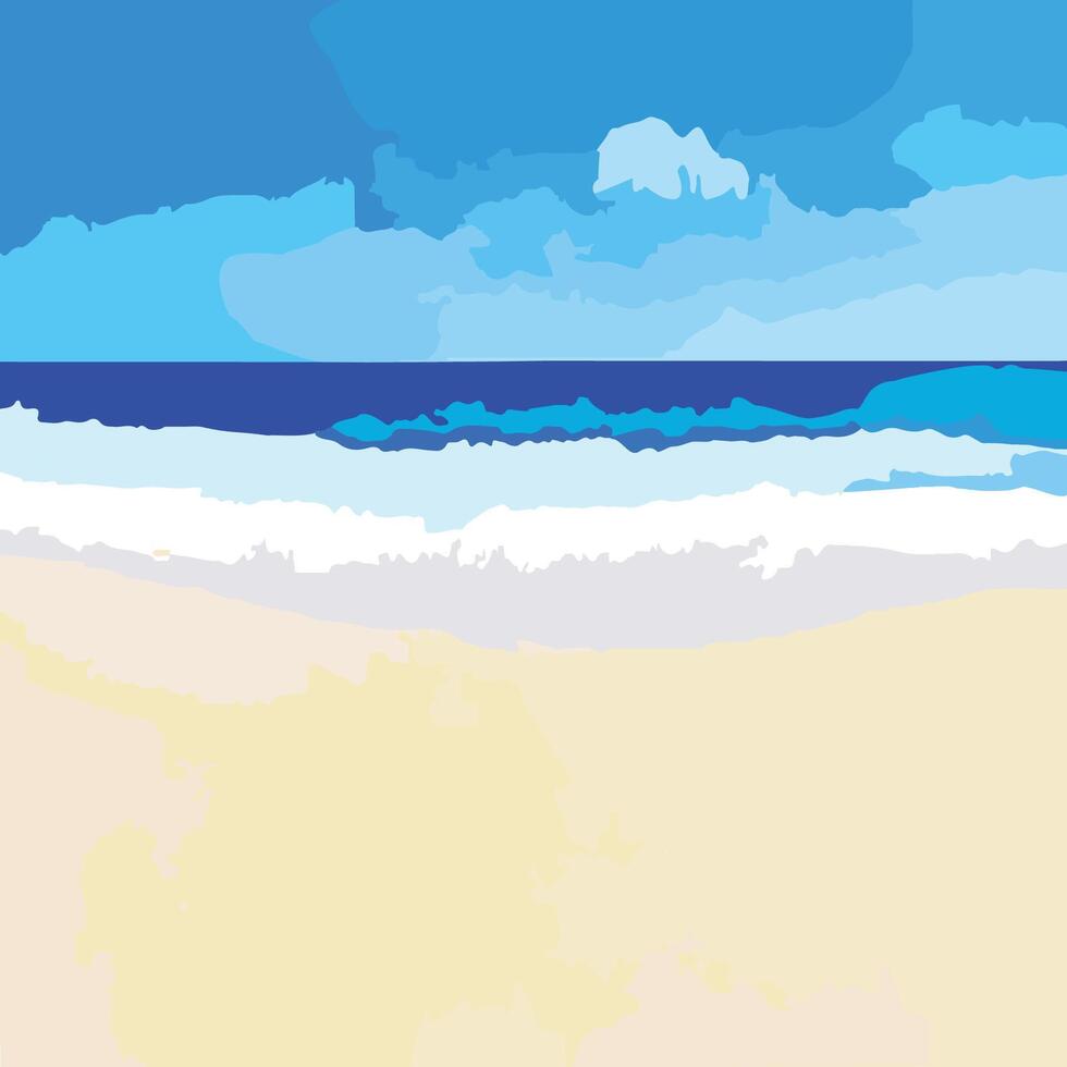 turchese mare, buio blu, leggero blu, grigio blu, bianca sabbia spiaggia, crema colore, leggero blu cielo, buio blu, grigio, indaco blu. vettore