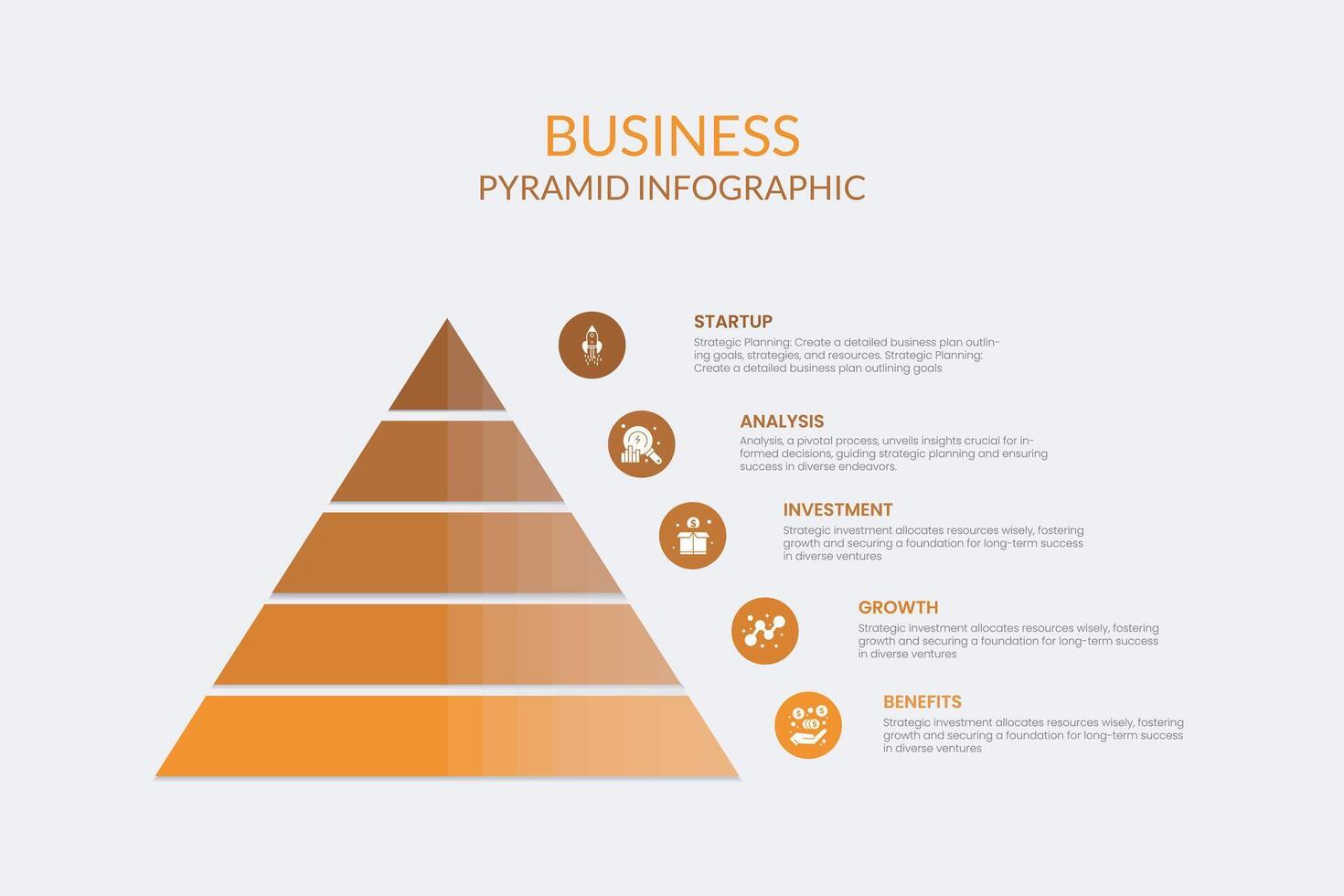 migliore di unico piramide Infografica modello 2024 - modificabile piramide vettore