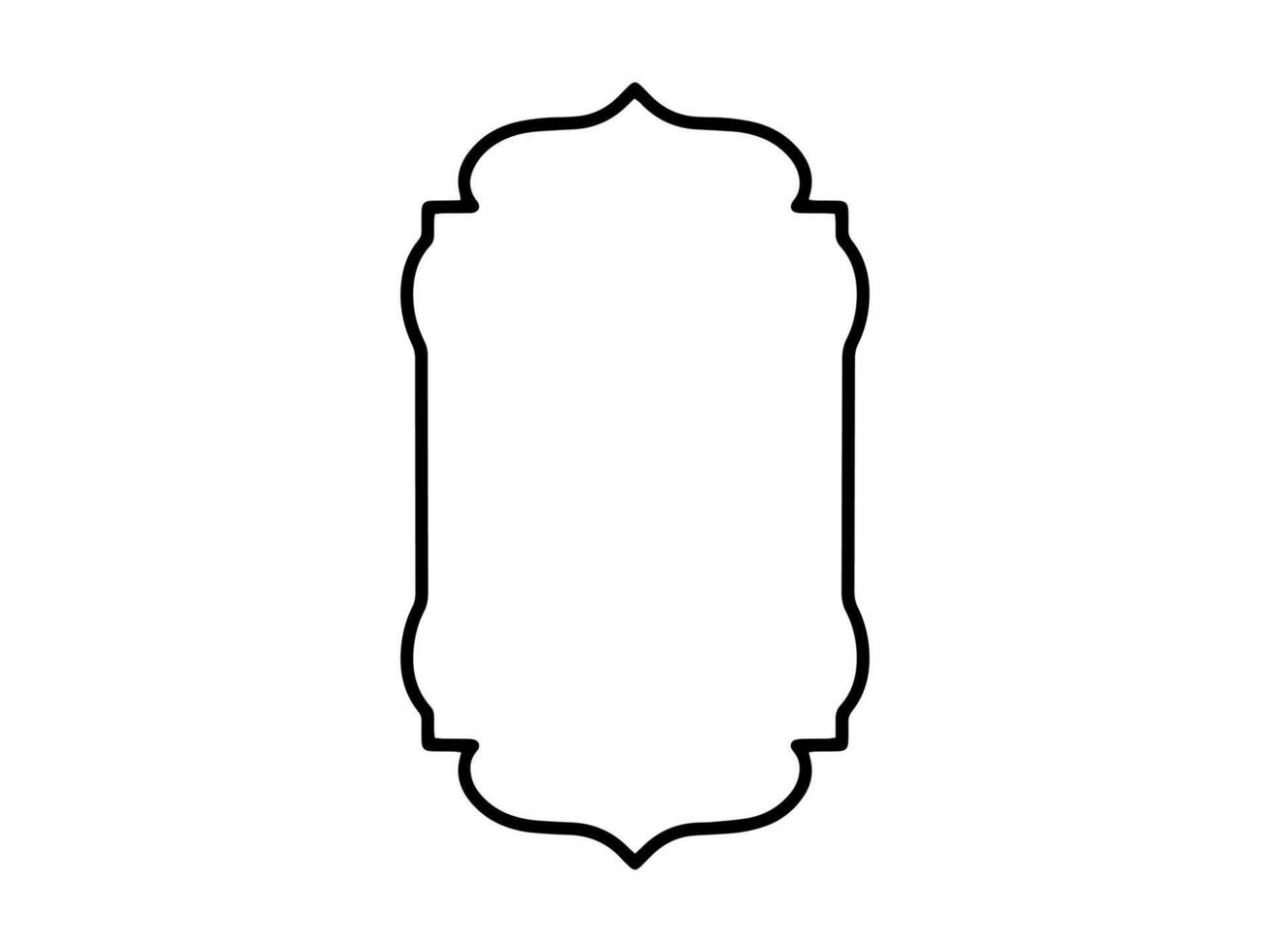islamico telaio sfondo nero e bianca vettore