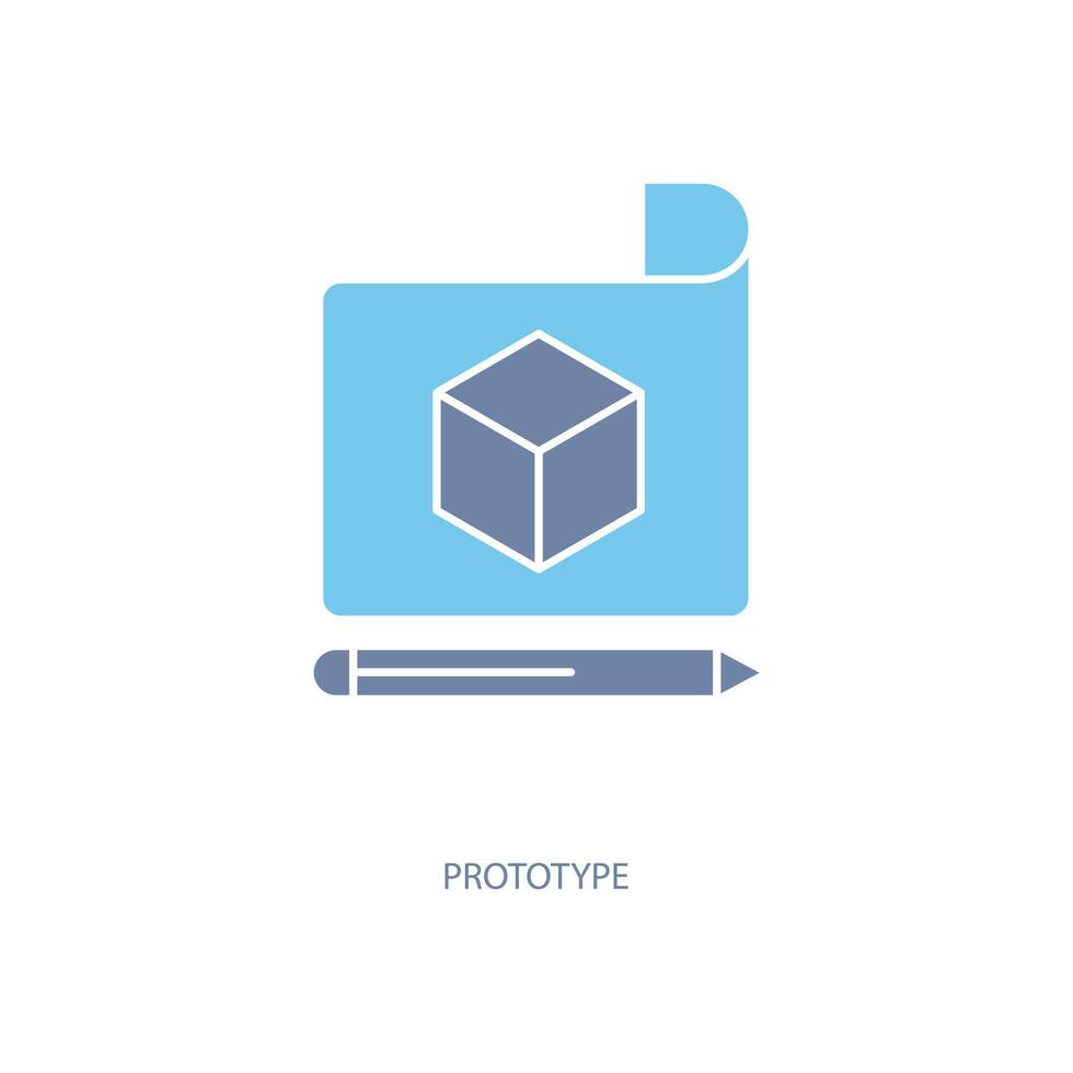 prototipo concetto linea icona. semplice elemento illustrazione. prototipo concetto schema simbolo design. vettore