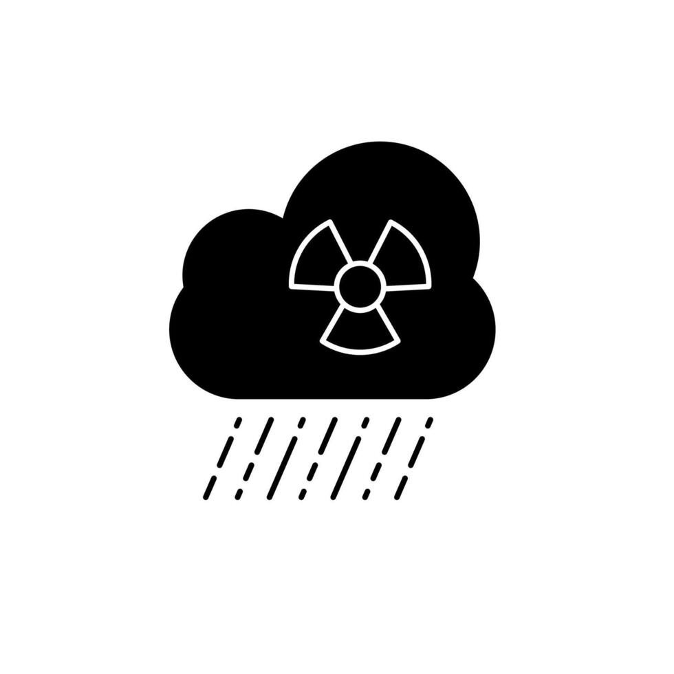 acido pioggia concetto linea icona. semplice elemento illustrazione. acido pioggia concetto schema simbolo design. vettore