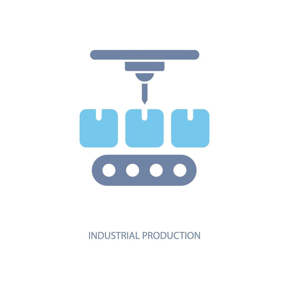 industriale produzione concetto linea icona. semplice elemento illustrazione. industriale produzione concetto schema simbolo design. vettore