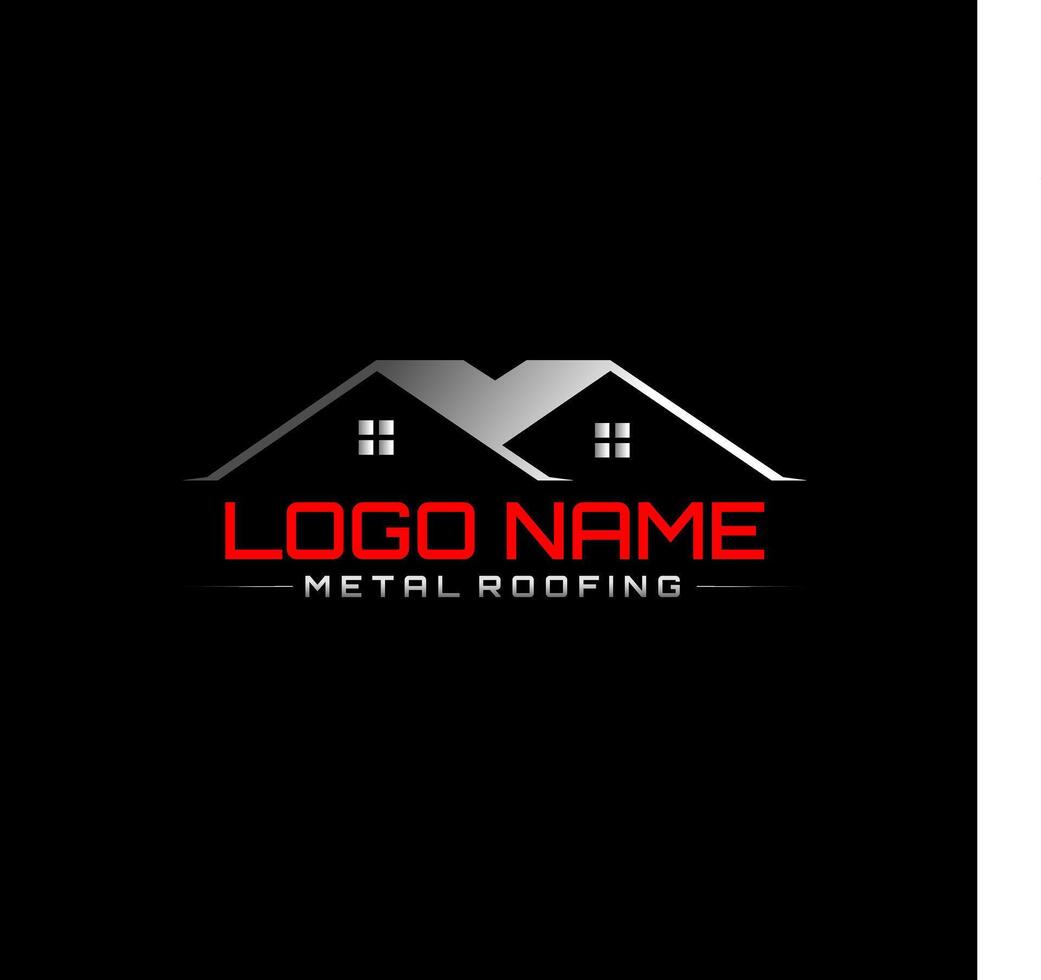 metallo coperture di Casa icona logo design vettore