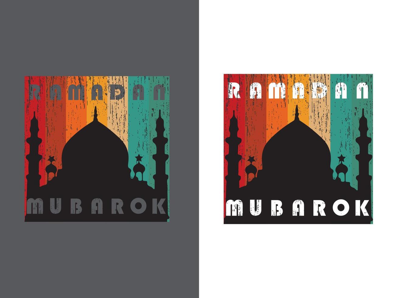Ramadan mubarak t camicia design vettore modello