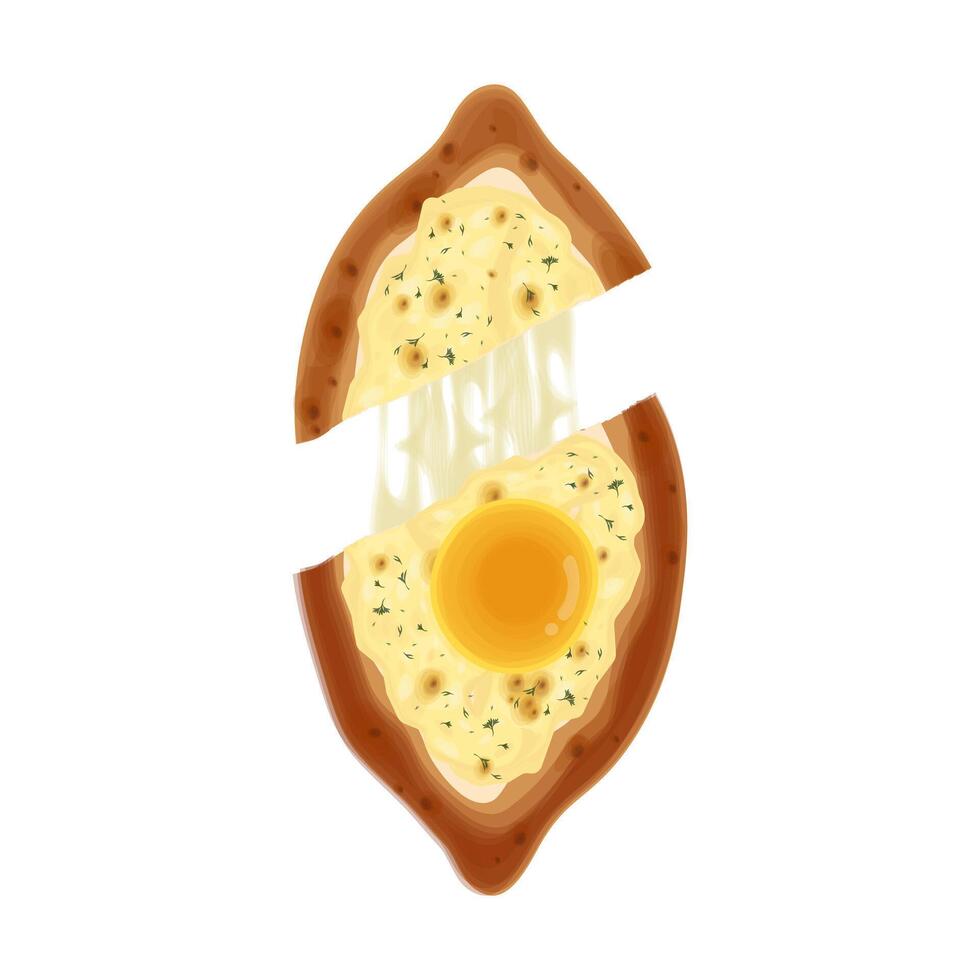 tagliare khachapuri vettore illustrazione logo